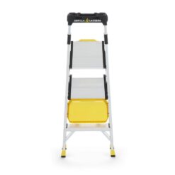 Gorilla Ladders GLA-4XB 4 .5 ft. Aluminum Dual Platform Step Ladder with Project Bucket (9 ft. Reach), 250 lbs. Capacity Type I Duty Rating