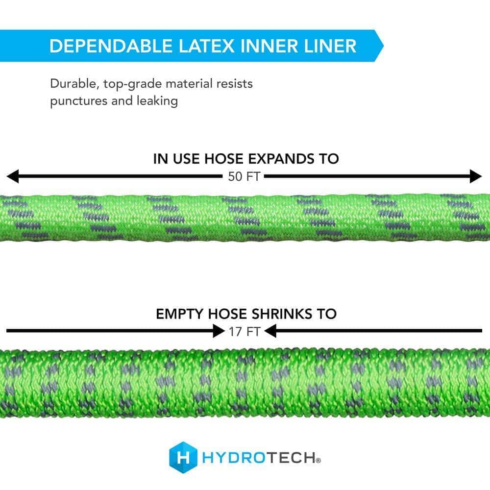 Hydrotech 5558C3 Pro Series 3/4 in. Diameter x 50 ft. Burst Proof Expandable Garden Water Hose