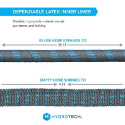 Hydrotech 8988C4 5/8 in. Dia x 25 ft. Burst Proof Expandable Garden Water Hose