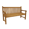 Sunnydaze 59 - Inch Solid Teak Wood Outdoor Bench - Light Brown Wood Stain Finish - Mission - Style