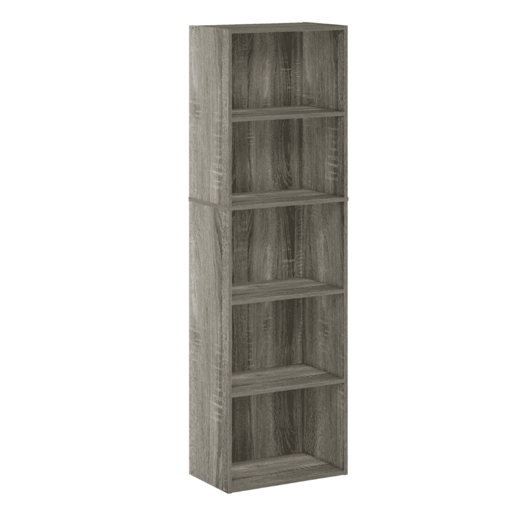 Furinno Luder Bookcase / Bookshelf / Storage Shelves, 5-Tier, French Oak