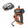 RIDGID R87044-AC86072B 18V Cordless High Pressure Inflator and Portable Power Source with Activate Button (Tools Only)