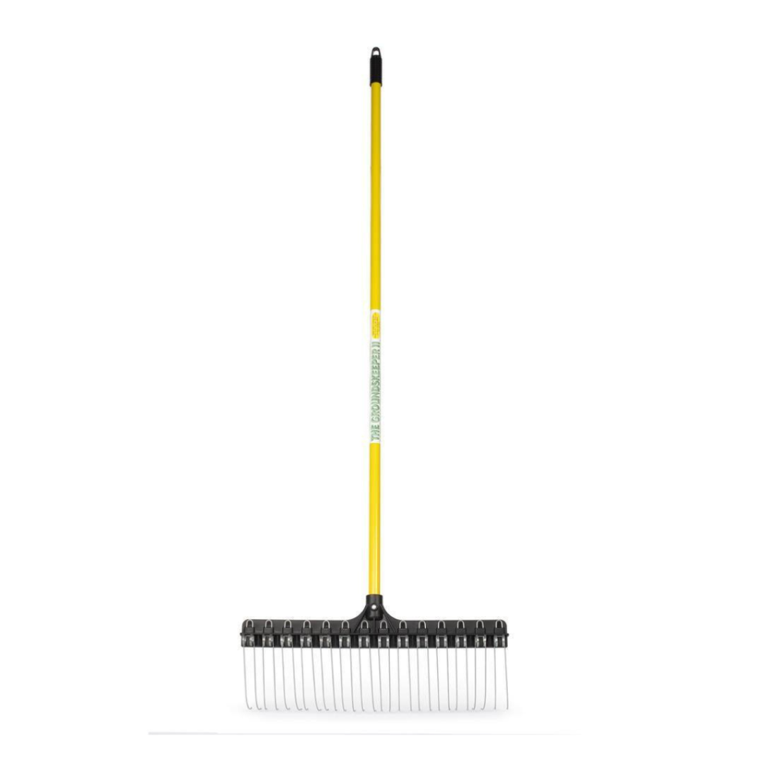 The Groundskeeper II 32230 55 in. Fiberglass Handle Steel Rake