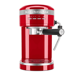 KitchenAid KES6503ER Metal Semi-Automatic Espresso Machine, Empire Red, 1.4 Liters