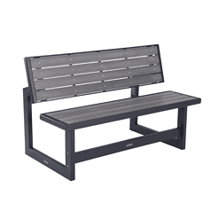 LIFETIME 60253 Outdoor Convertible Bench, 55 Inch, Harbor Gray