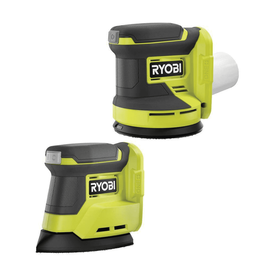 RYOBI ONE+ PCL406416SB 18V Cordless 2-Tool Combo Kit with Random Orbit Sander and Corner Cat Finish Sander (Tools Only)