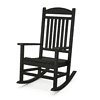 POLYWOOD R105BL Grant Park Black Plastic Outdoor Rocking Chair, Black