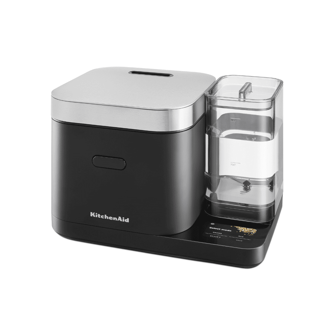 KitchenAid KGC3155BM Grain and Rice Cooker 8 Cup with Automatically Sensing Integrated Scale and Water Tank