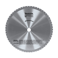 Makita A-90532 12-Inch 60-Teeth Dry Ferrous Metal Cutting Saw Blade with 1-Inch Arbor, Silver