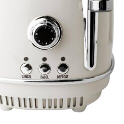 HADEN 75018 Heritage 900-Watt 2-Slice Wide Slot Ivory White Retro Toaster