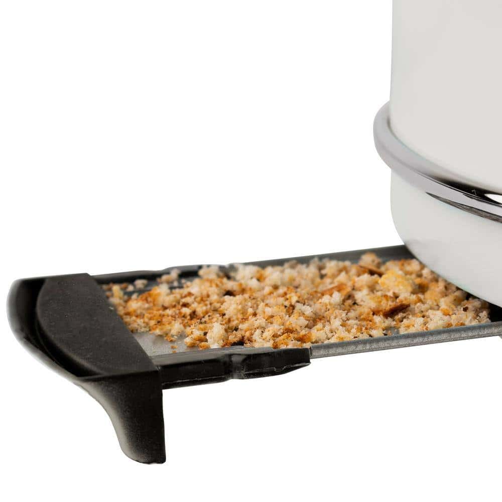 HADEN 75018 Heritage 900-Watt 2-Slice Wide Slot Ivory White Retro Toaster