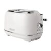 HADEN 75018 Heritage 900-Watt 2-Slice Wide Slot Ivory White Retro Toaster