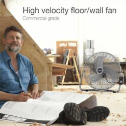 Lasko High Velocity 20 in. 3 Speed Metallic Floor Fan with QuickMount Wall-Mounting System