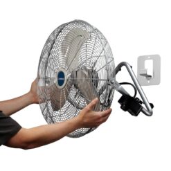 Lasko High Velocity 20 in. 3 Speed Metallic Floor Fan with QuickMount Wall-Mounting System