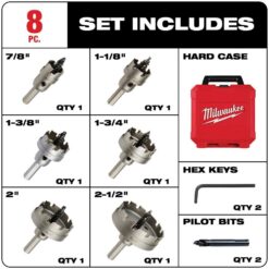 Milwaukee 49-22-8620 Carbide Hole Cutter Kit (8-Piece)