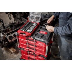 Milwaukee 48-22-9482 3/8 in. Drive Metric Ratchet and Socket Mechanics Tool Set with PACKOUT Case (32-Piece)