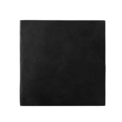 Noble House Aesop Matte Black Square Stone Outdoor Patio Side Table