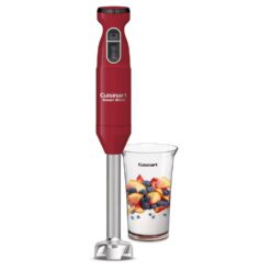 Cuisinart CSB-175RP1 Smart Stick 2-Speed Red Immersion Blender with 3-Cup Mixing Bowl and 300W Motor