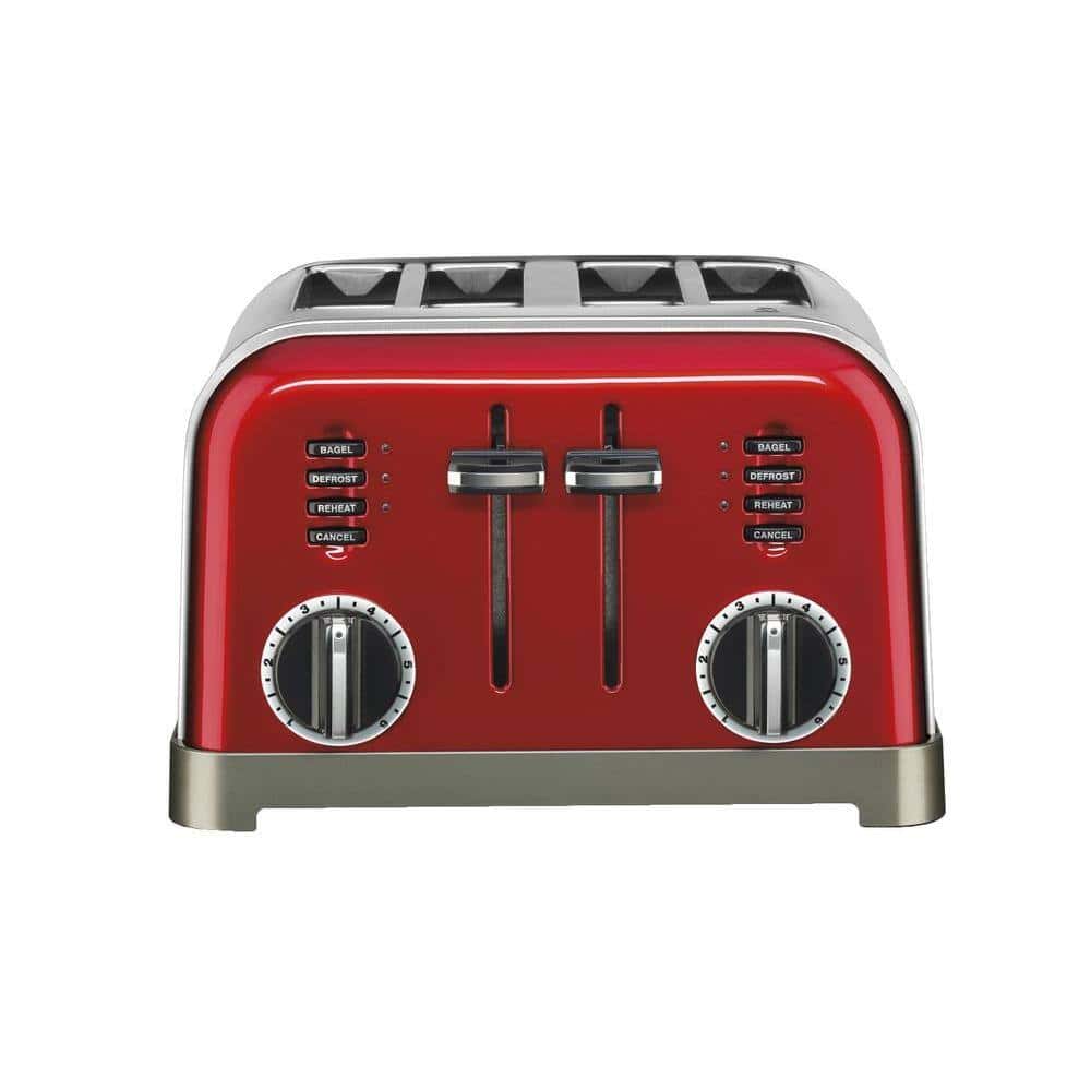 Cuisinart CPT-180MRP1 Classic Series 4-Slice Red Wide Slot Toaster with Crumb Tray