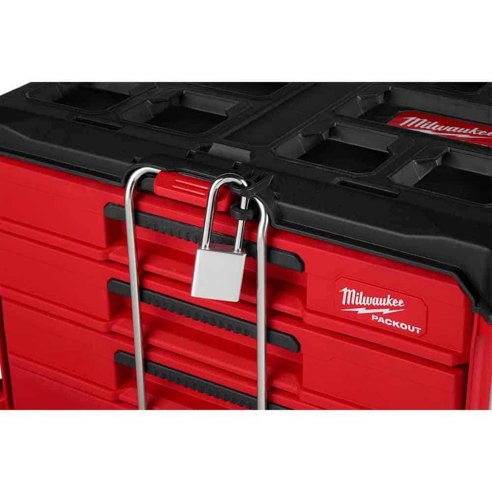 Milwaukee PACKOUT 22 in. Modular 4-Drawer Tool Box with Metal Reinforced Corners and 50 lbs. Capacity