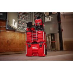 Milwaukee PACKOUT 22 in. Modular 4-Drawer Tool Box with Metal Reinforced Corners and 50 lbs. Capacity