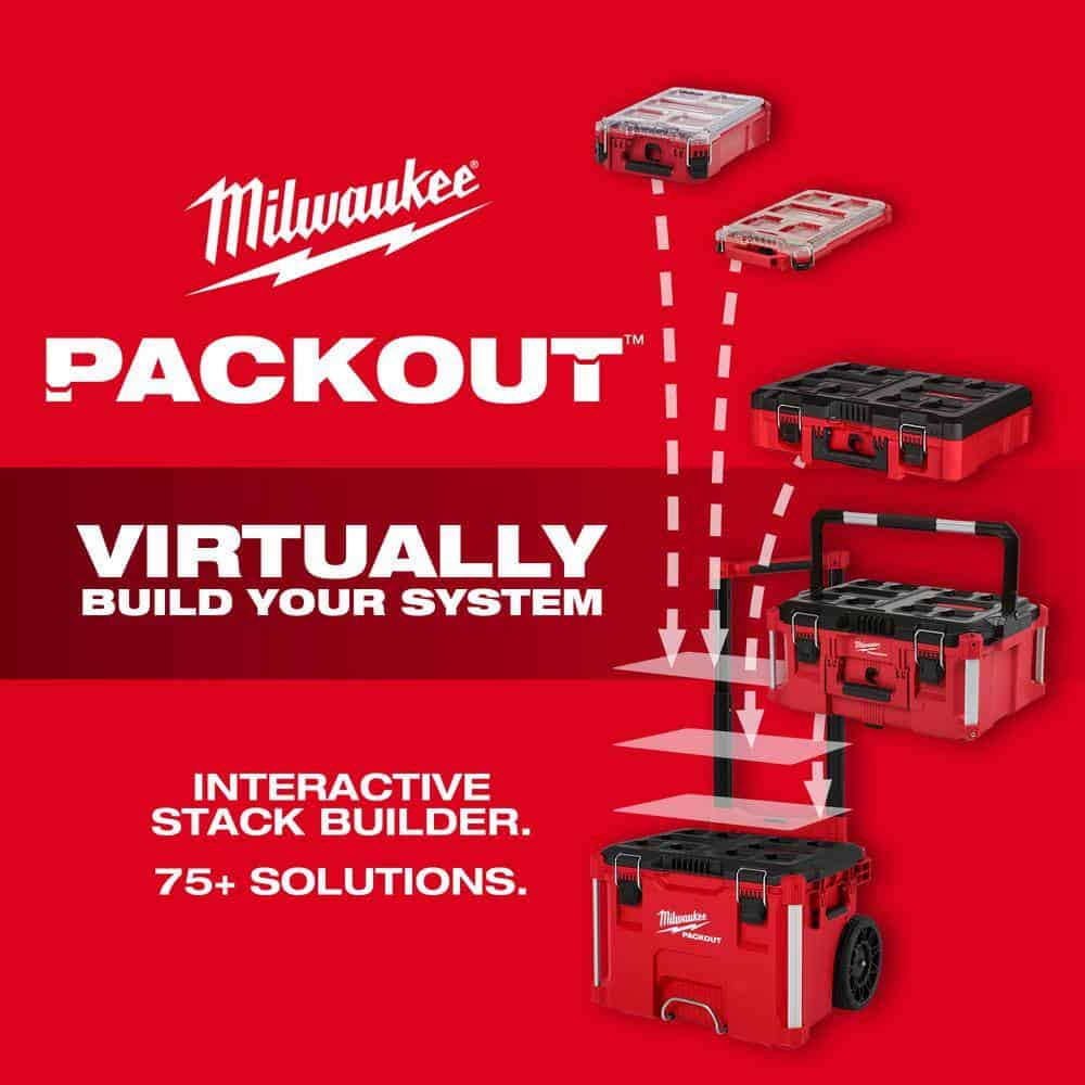 Milwaukee PACKOUT 22 in. Modular 4-Drawer Tool Box with Metal Reinforced Corners and 50 lbs. Capacity