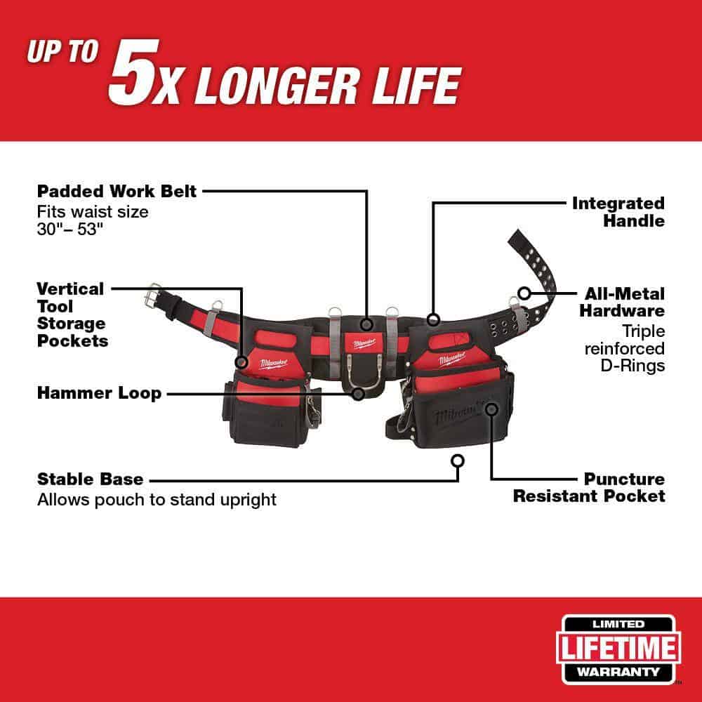 Milwaukee 1000639663 Adjustable Electricians Work Belt