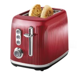 Oster 985119798M Retro 2-Slice Toaster with Extra Wide Slots in Red