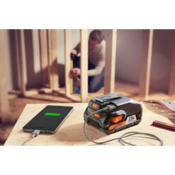 RIDGID R87044-AC86072B 18V Cordless High Pressure Inflator and Portable Power Source with Activate Button (Tools Only)