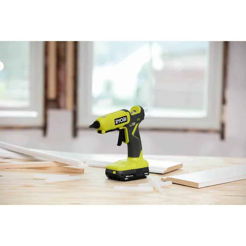 RYOBI ONE+ P307-P306 18V Cordless 2-Tool Combo Kit with Dual Temperature Glue Gun and Compact Glue Gun (Tools Only)