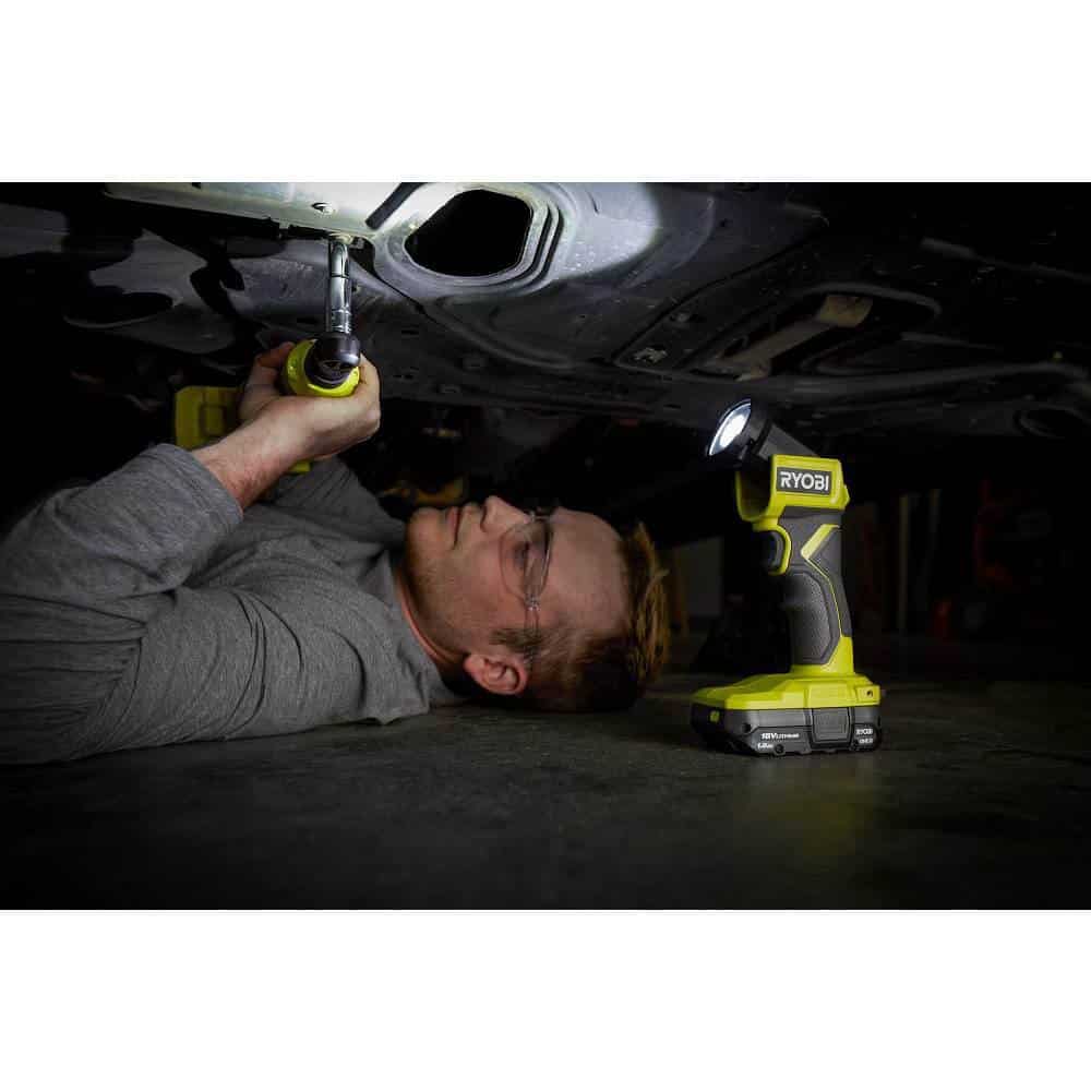RYOBI ONE+ P796B-PCL660B 18V Cordless 2-Tool Combo Kit with Compact Area Light and LED Light (Tools Only)