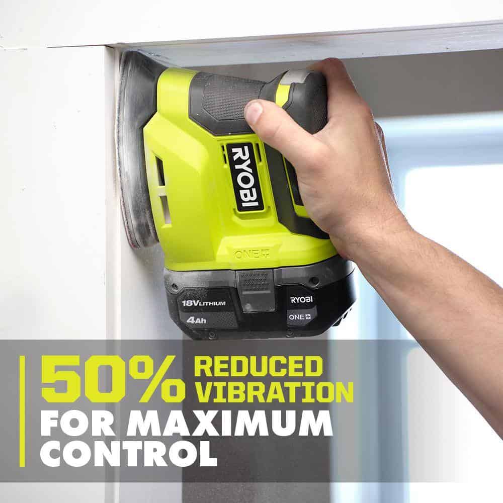 RYOBI ONE+ PCL406416SB 18V Cordless 2-Tool Combo Kit with Random Orbit Sander and Corner Cat Finish Sander (Tools Only)