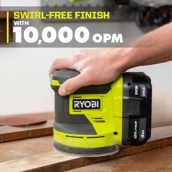 RYOBI ONE+ PCL406416SB 18V Cordless 2-Tool Combo Kit with Random Orbit Sander and Corner Cat Finish Sander (Tools Only)