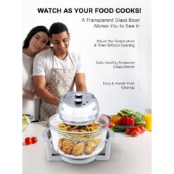 Big Boss 8605 16 Qt. Silver Oil-less Air Fryer with Built-In Timer