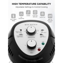 Big Boss 8605 16 Qt. Silver Oil-less Air Fryer with Built-In Timer