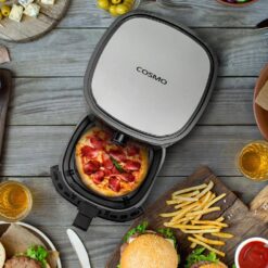 Cosmo COS-58AFAKSS 5.8 qt. Electric Hot Air Fryer with Temperature Control, Timer, Non-Stick Frying Tray, 1400W