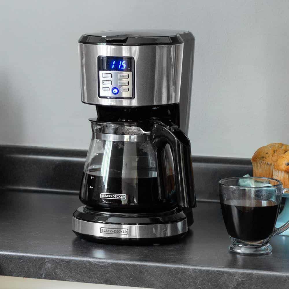 BLACK+DECKER CM1331S 12-Cup Silver Accents Programmable Coffeemaker with Vortex Technology