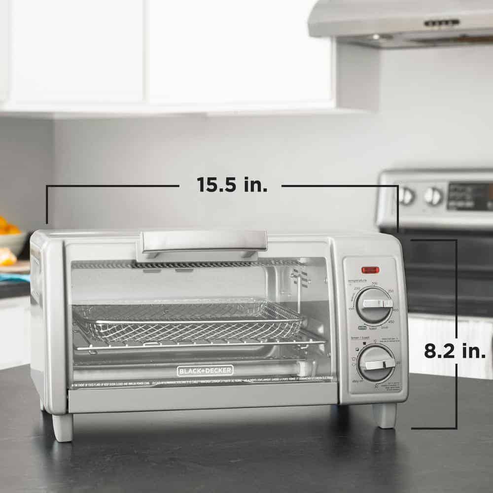 BLACK+DECKER TO1785SG Crisp 'N Bake Air Fry 4-Slice Toaster Oven