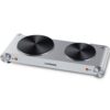 Elexnux Portable 1800-Watt 2-Burner 7.4 in. Silver Electric Hot Plate