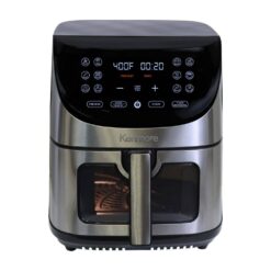 KENMORE KKAF8Q 8 qt. Silver Air Fryer, 1700W, 12 Cooking Presets, Digital Touch Screen, Stainless Steel