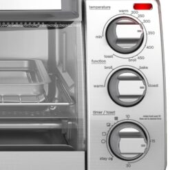 BLACK+DECKER TO1745SSG 1150-Watt 4-Slice Silver Stainless Steel Toaster Oven with Convection