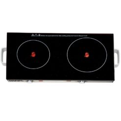 Courant 2-Burner 25 in. Infrared Ceramic Glass Hot Plates Cooktop 1700W Stainless Steel