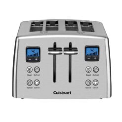 Cuisinart Touch to Toast 4-Slice Stainless Steel Wide Slot Toaster with Crumb Tray