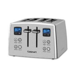 Cuisinart Touch to Toast 4-Slice Stainless Steel Wide Slot Toaster with Crumb Tray