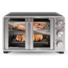 Elite Gourmet ETO2530M Double French Door Toaster Oven fits 12" Pizza, Stainless Steel