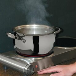 Salton Double Burner 7.4 in. Stainless Steel Electric Portable Infrared Cooktop