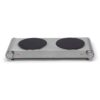 Salton Double Burner 7.4 in. Stainless Steel Electric Portable Infrared Cooktop