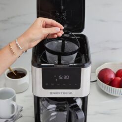 West Bend CMWB12BK13 12 Cup in Stainless Steel Hot and Iced Coffee Maker