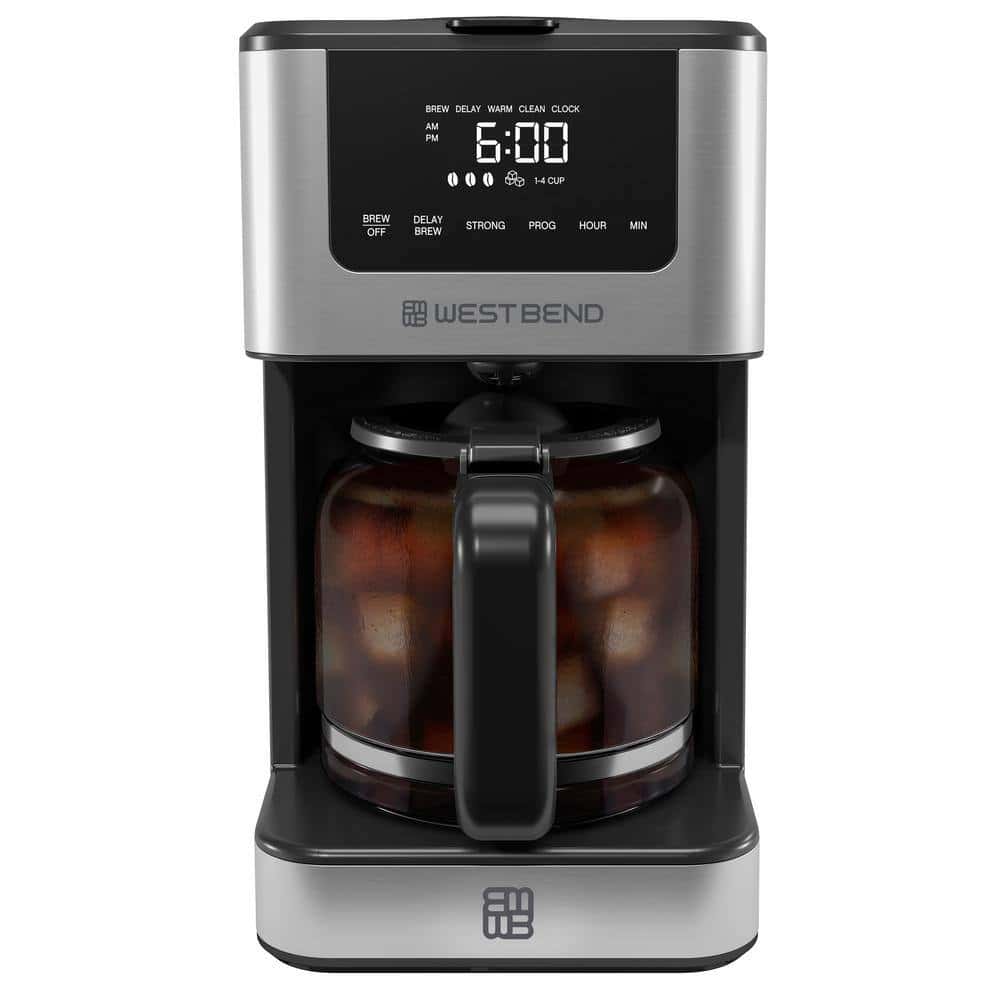 West Bend CMWB12BK13 12 Cup in Stainless Steel Hot and Iced Coffee Maker