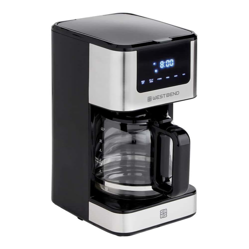 West Bend CMWB12BK13 12 Cup in Stainless Steel Hot and Iced Coffee Maker